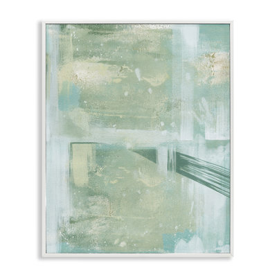 Giclée verte abstraite encadrée par Grace Popp