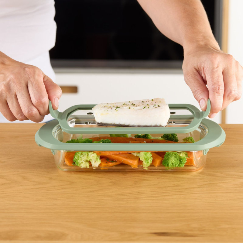 Lékué Glass Steam Cooker, 2 Servings