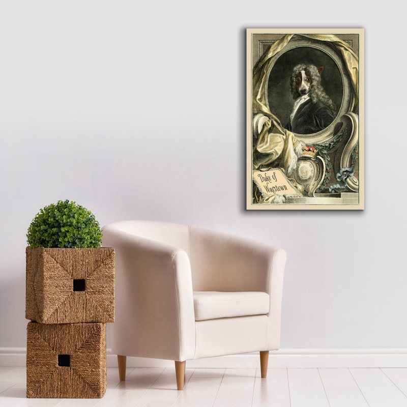  «Royal Dog Portrait 2» par Alicia Longley, art mural sur toile, 26 po x 40 po, H 40 po x l 26 po
