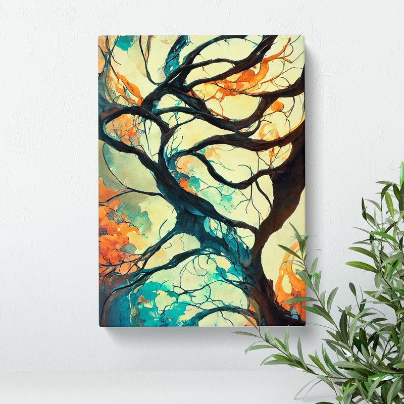 Abstract Tree Branches No.4 - Wrapped Canvas Print, 50cm H x 35cm W x 3cm D