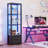 Dimmable Display Cabinet With 3-Color LED Lights & Motion Sensor, Bookshelf With Drawer For Collectibles, Trophies, Toys, And Books