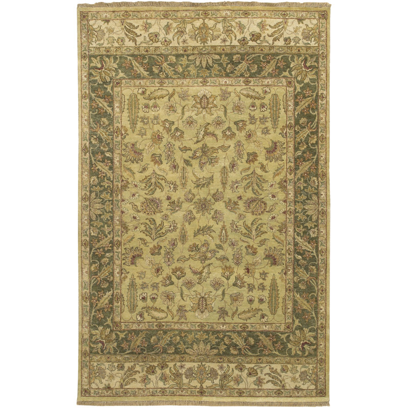Harrell Wool Floral Indoor Rug, Rectangle 3'9" x 5'9"