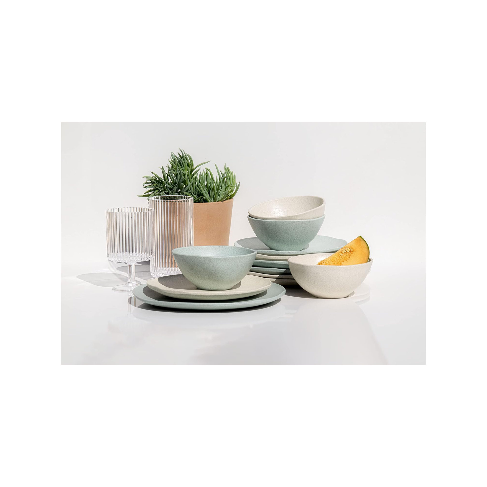 Rudmal Organic Wheat PP Dinner Plate, Sage Green