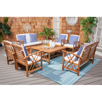 Calhoun Acacia 4 - Person Patio Conversation Sets with Cushions