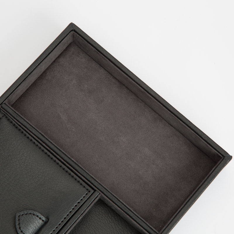 Plateau de rangement pour bijoux valet Persinger, Noir / Gris