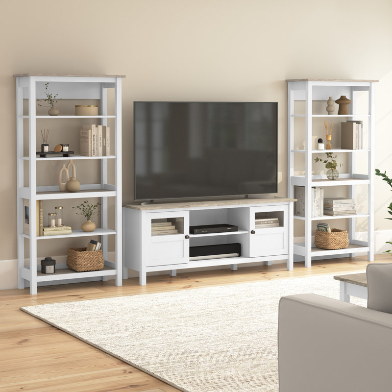 Meuble télé 60 W avec bibliothèques Shelvia
