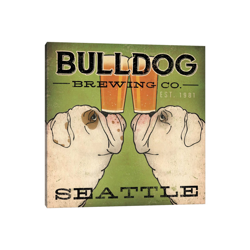 Bulldog Brewing Co. by Ryan Fowler - Wrapped Canvas Painting, 66.04 cm H x 66.04 cm W x 1.91 cm D
