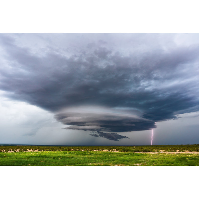 Alturas Supercell Thunderstorm With Lightning - Wrapped Canvas Print, 81cm H x 122cm W x 3.8cm D