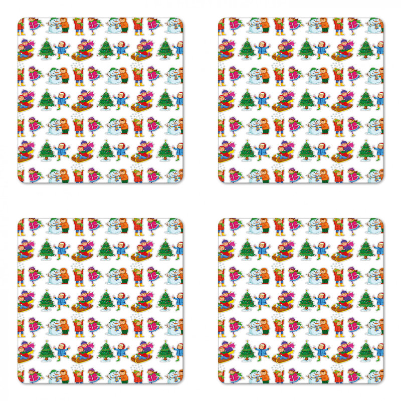 Square 4 Piece Coaster Set