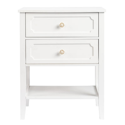 Table de chevet en bois massif Hicran