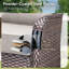 Ensemble de conversation de patio en osier pour 5 personnes avec chaises pivotantes et coussins de 6 po d'épaisseur Wickes Haven-120284870-120284872