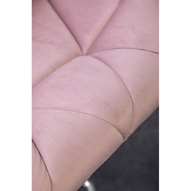 Tabouret de bar Breni Velvet Diamond, Mauve