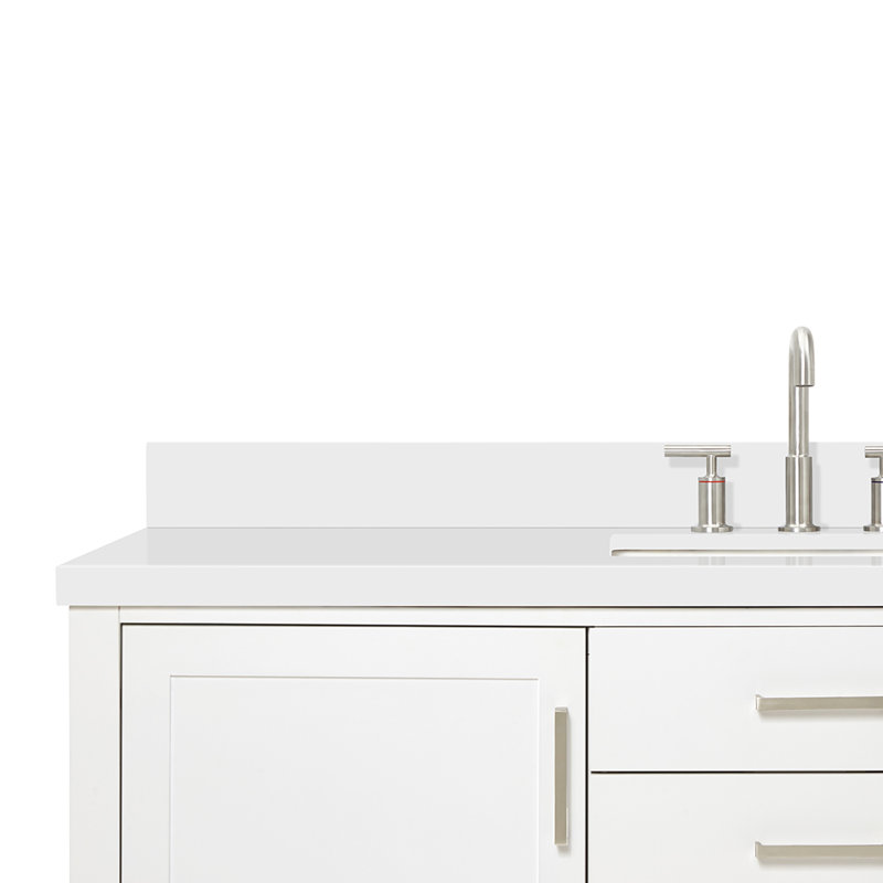 Bayhill 61'' W Single Vanity, White, Rectangular