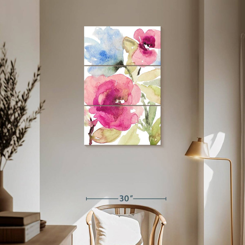 Avery Peaceful Florals I, 57" H x 36" W