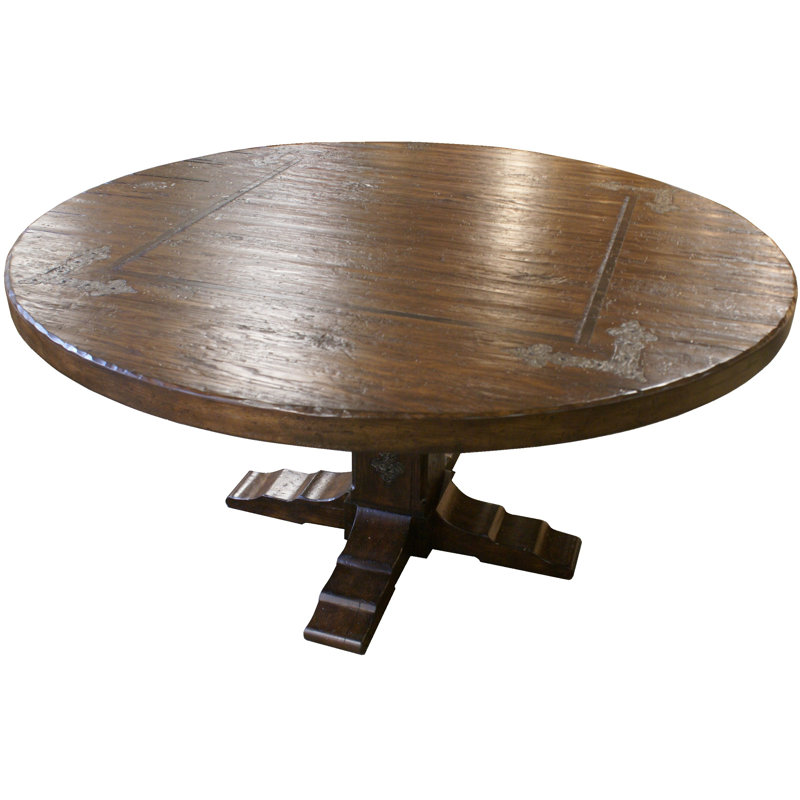 Gothic Solid Wood Round Dining Table, L 72 po x L 72 po