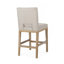 Ensemble de 2 tabourets de comptoir revêtus de tissu
