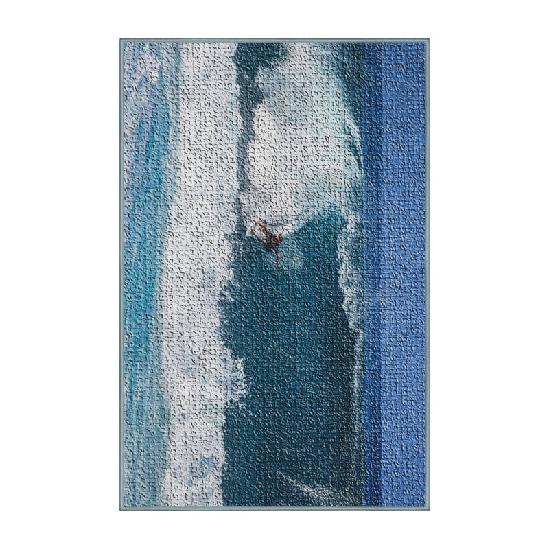 Tapis bleu The Great Sea 10, Rectangle 4 pi x 6 pi