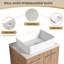 Meuble-lavabo simple mural 23,63 po avec plateau en céramique Alyxia