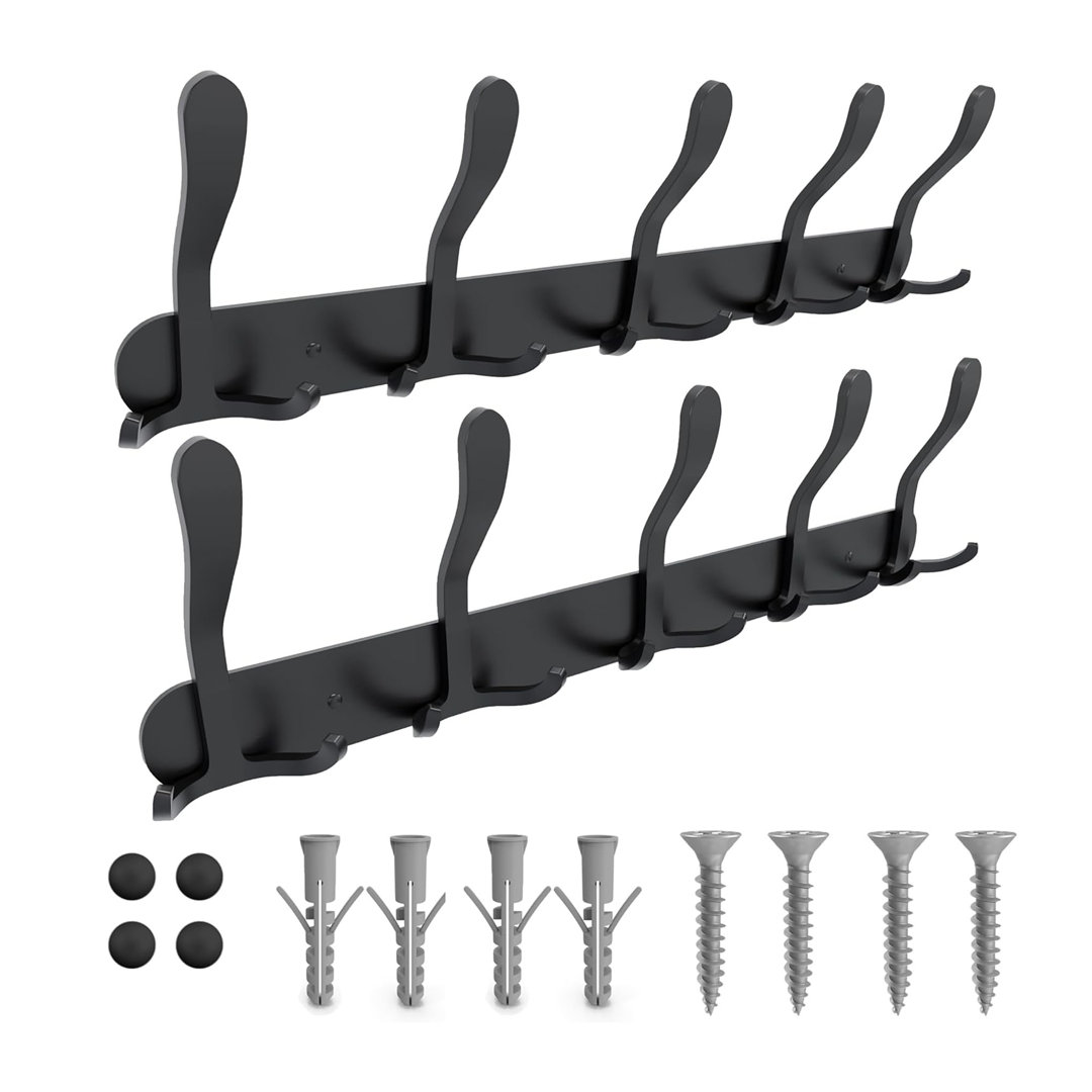 Ary Metal Wall 5 - Hook Wall Mounted Coat Rack