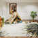 Washable Faux Wool Low Pile Abstract Print Rug Indoor&Outdoor Decor