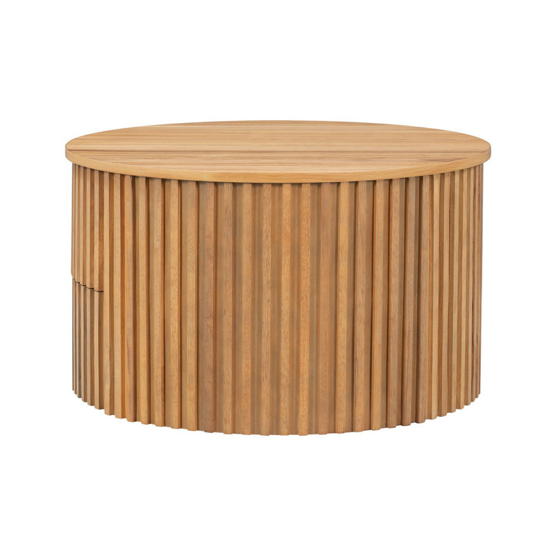 Table basse à plateau relevable moderne avec rangement dissimulé, Light Brown