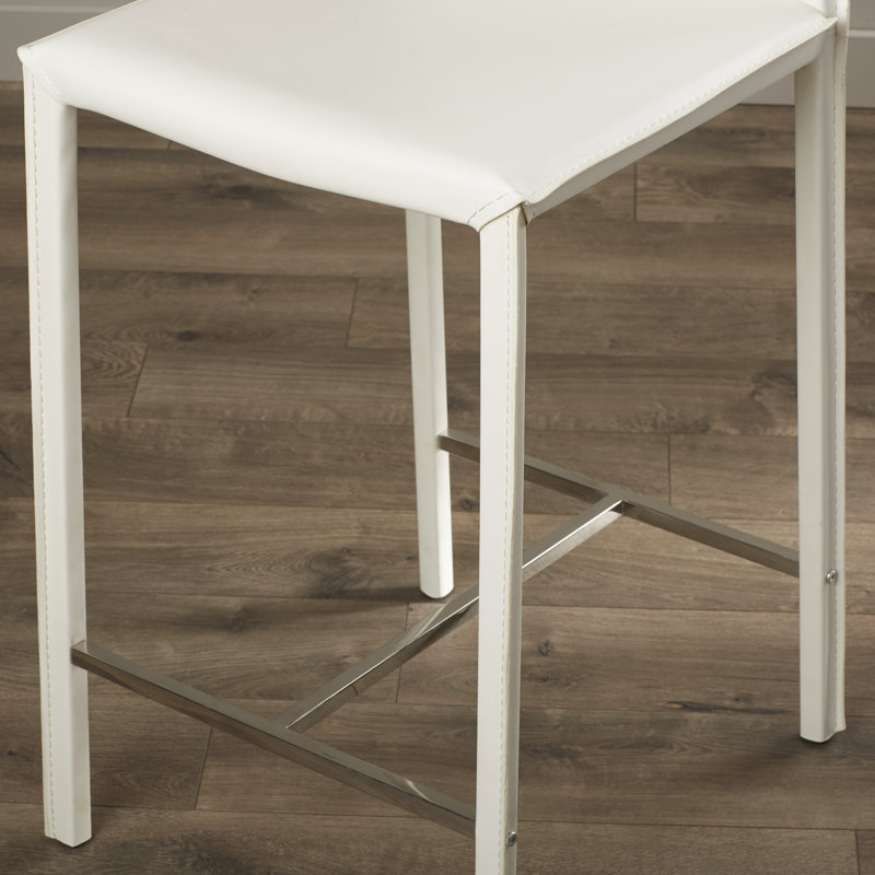 Tabouret de bar et de comptoir Anneriet, Blanc, Tabouret de bar (assise de 30 po de hauteur)