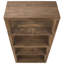 Bibliothèque contemporaine à 4 tablettes en brun, pour bureau et chambre à coucher, bibliothèque spacieuse à 5 niveaux avec rangement brun, bureau de chambre à coucher au design moderne, 1 tablette inférieure stable