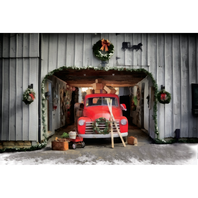 Truck Light Snow - Wrapped Canvas Art Prints, 20cm H x 30cm W x 3.8cm D