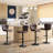 Mid-Century Modern Faux leather Low Back Swivel Adjustable Height Bar Stool Upholstered Counter Stool with Metal Frame-134297077-153978502
