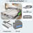 Extendable Upholstered Daybed With 2 Storage Drawers And Led Light-1906378236