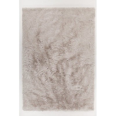 Tapis ivoire en polyester à poils longs Nicollet Authentic