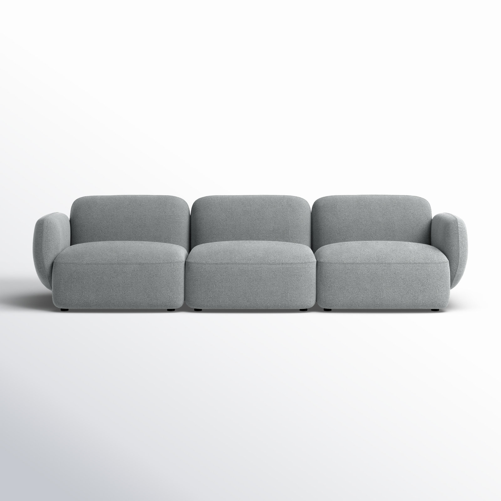 Isles 113'' Upholstered Sofa, Mellow Gray Chenille