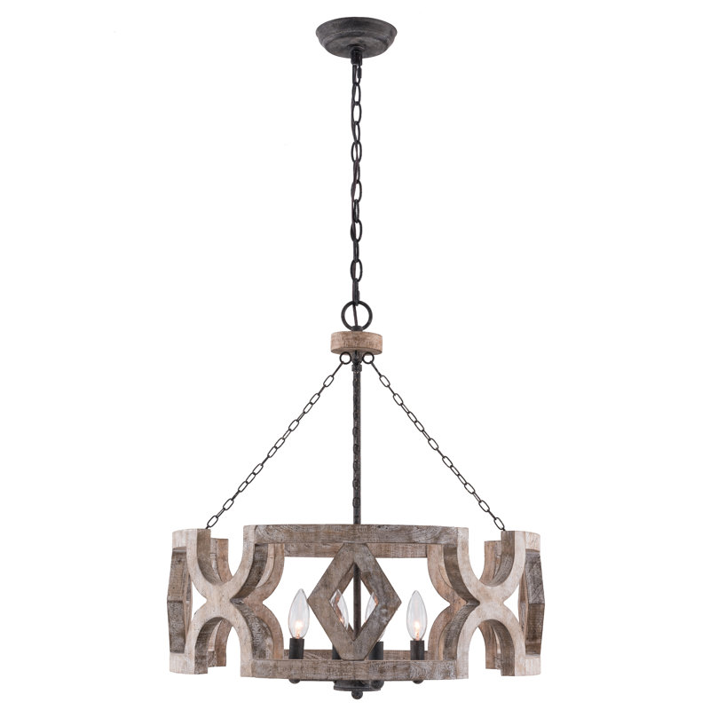 Lustre à niveaux unique et remarquable à 4 lumières One Allium Way®, Naturel