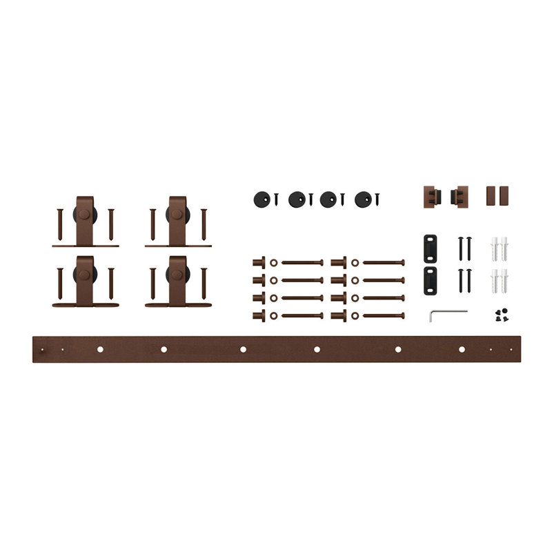 Oil Rubbed Bronze Mini Sliding Barn Door Hardware Kit