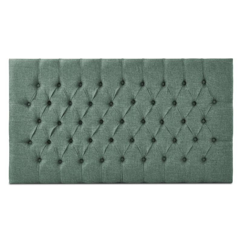 Breland Upholstered Chenille Headboard, Double (4'6), Linoso Duke Blue