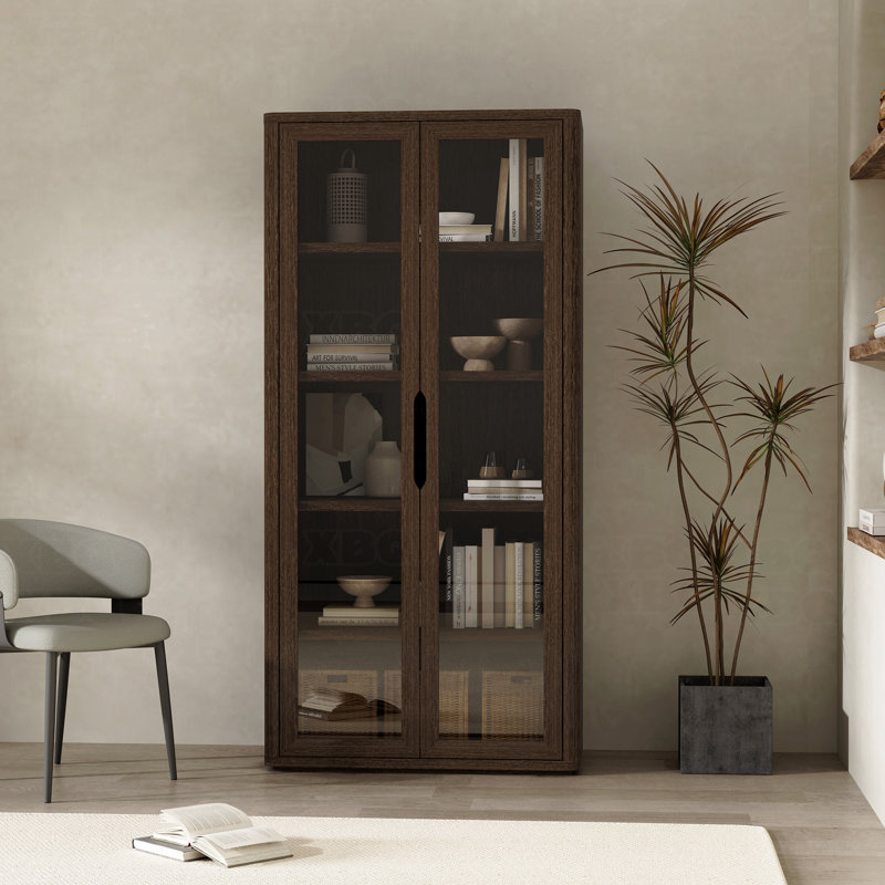 Bibliothèque 38 ", Noyer foncé