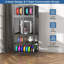 3D Printer Cabinet With Double Layer 3D Printer Filament Storage Rack,Acrylic Cabinet Doors & T-Bar Holder,Built-In Power Strip