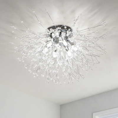 Plafonnier en cristal 6 lumières