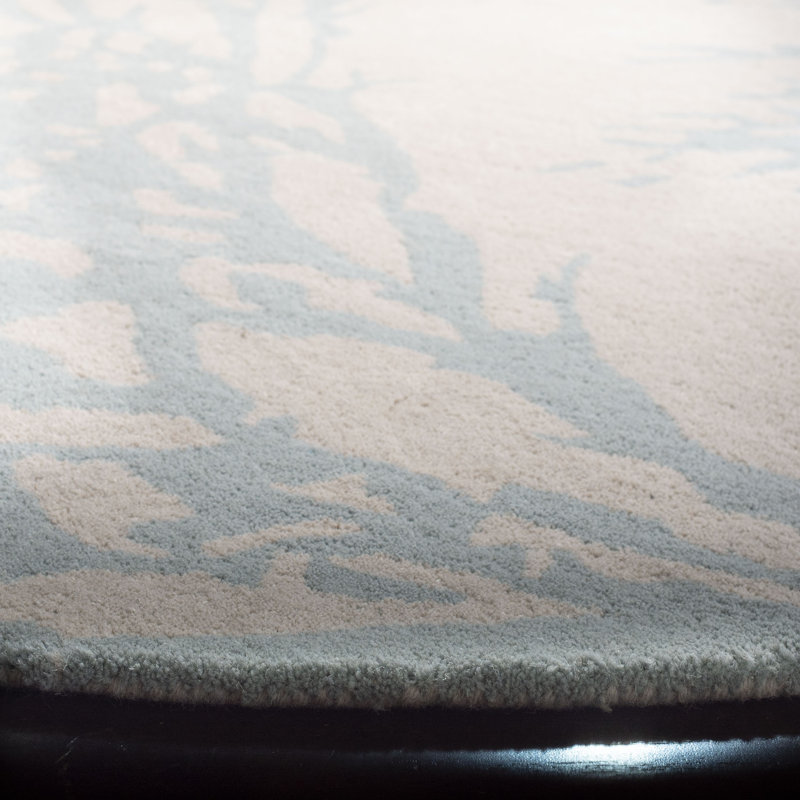 Tapis floral en laine touffeté à la main Wimborne, Rond 5 pi