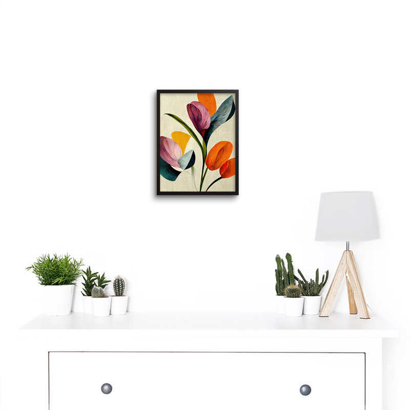 Spring Flowers Floral Bouquet Bold Abstract - Single Picture Frame Print