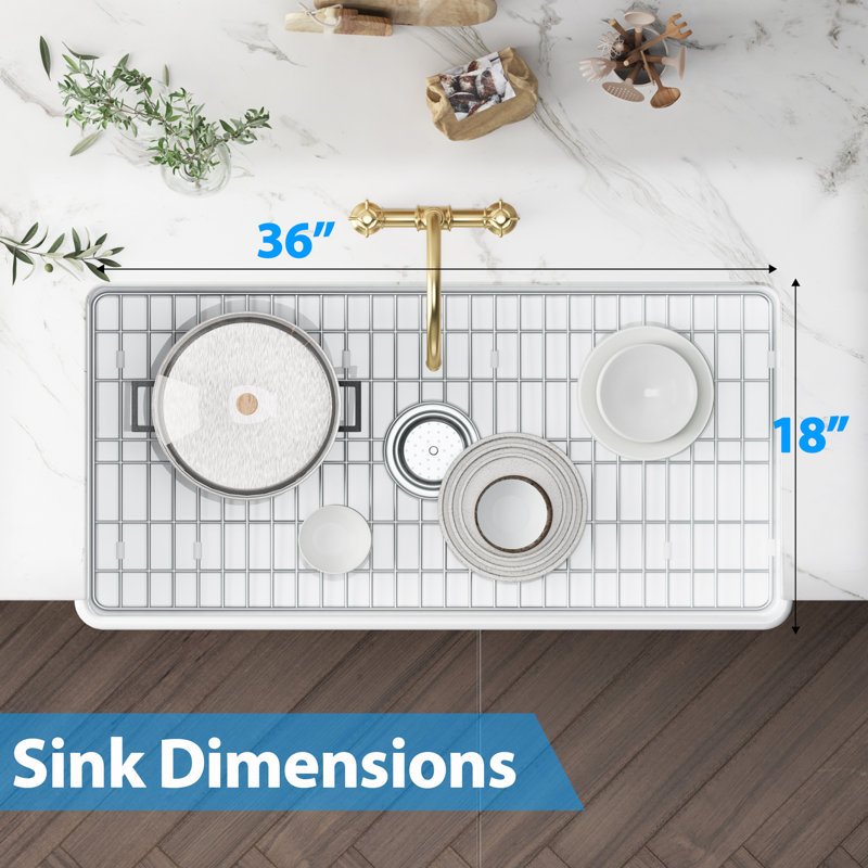 34.2519'' L Single Bowl Stainless Steel Kitchen Sink