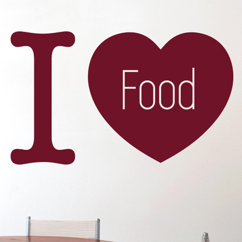 Food & Beverage Wall Decal, Burgundy, Medium