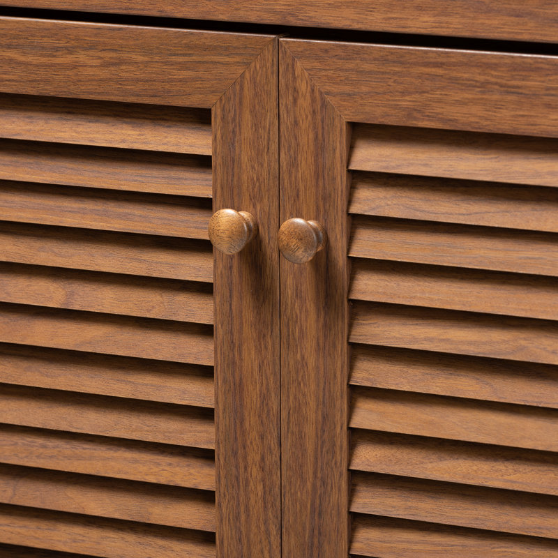 20 Pair Shoe Storage Cabinet, Walnut