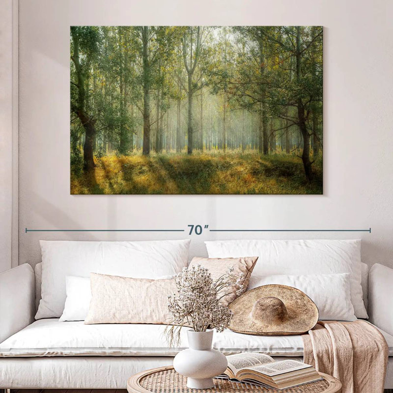 Paysage de forêt verte d'Alvord, H 34 po x l 51 po