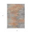 Tapis extérieur lavable abstrait gris saumon et gris anthracite 5 pi x 8 pi