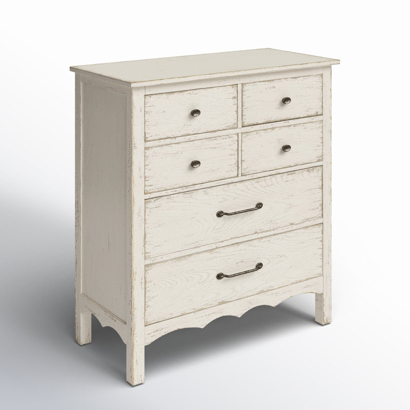Americana Six-Drawer Chest, Cream/Beige