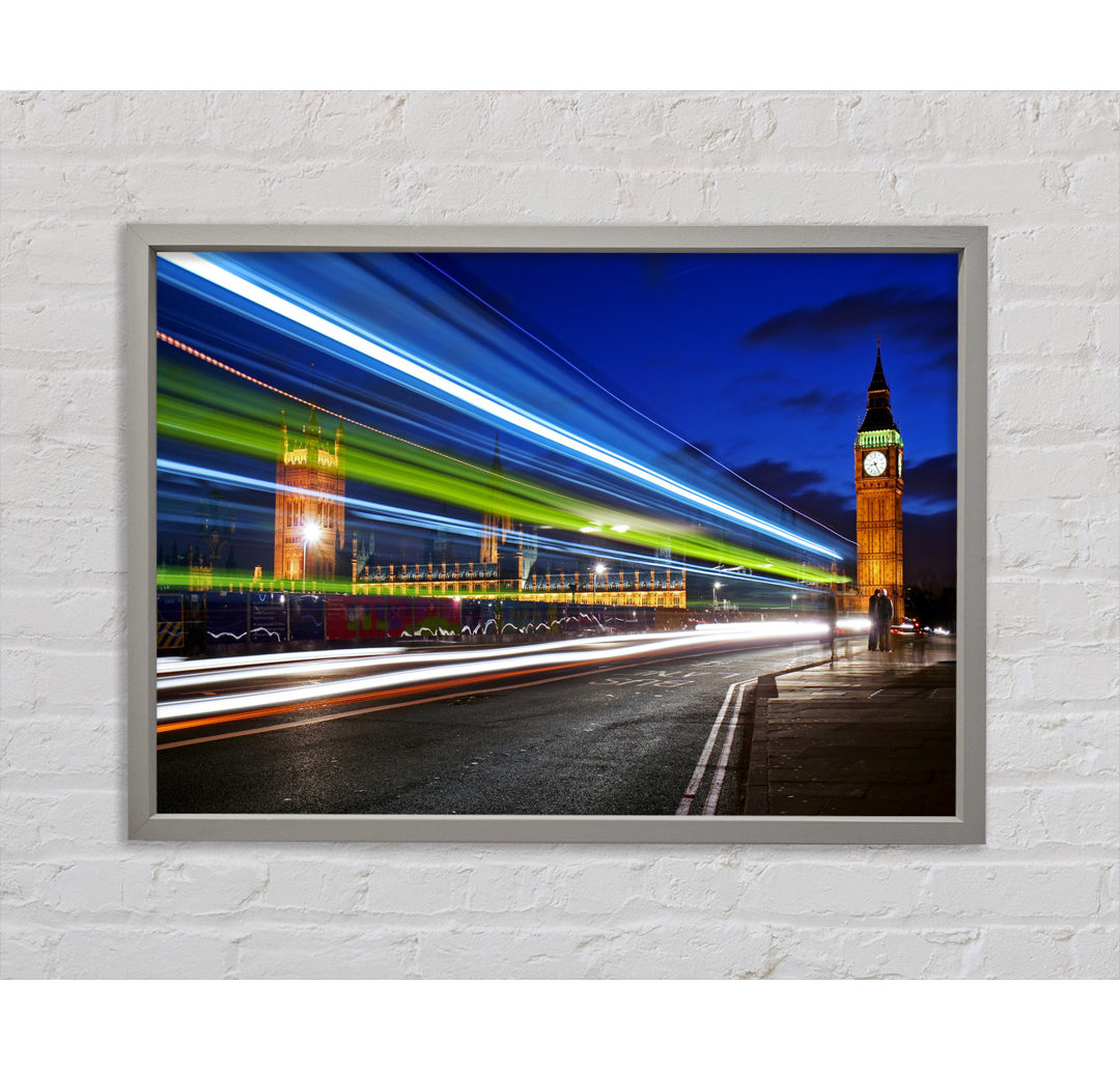 Big Ben Speed Of Light 7 - Einzelbildrahmen Kunstdrucke auf Leinwand