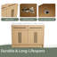 Ensemble de meuble-lavabo autoportant 48/60 po en résine double avec 4 portes à fermeture douce, chêne original-852876996