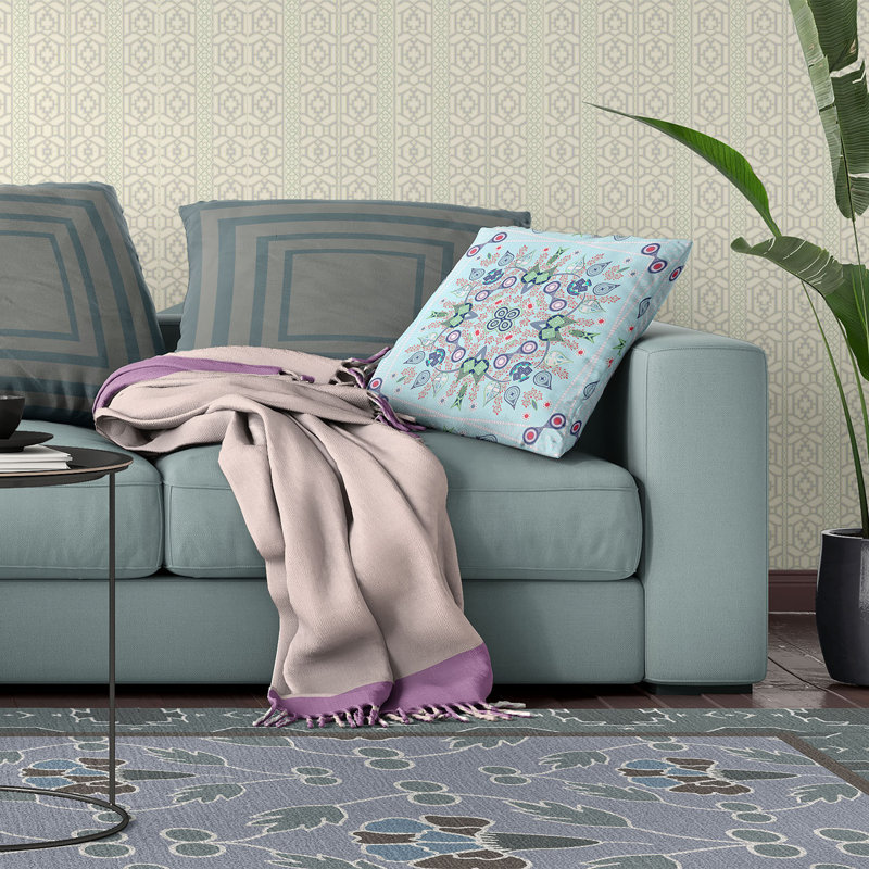 Coussin décoratif pour l'intérieur et l'extérieur 26 po x 26 po Aqua, Teal
