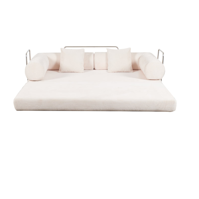 Canapé-lit convertible pour grand lit, canapé-lit pliant rembourré avec 2 coussins pour le salon